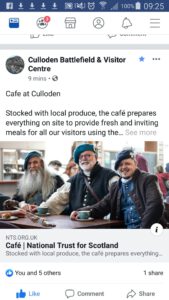 Culloden Visitor centre- Website of the Cafeteria